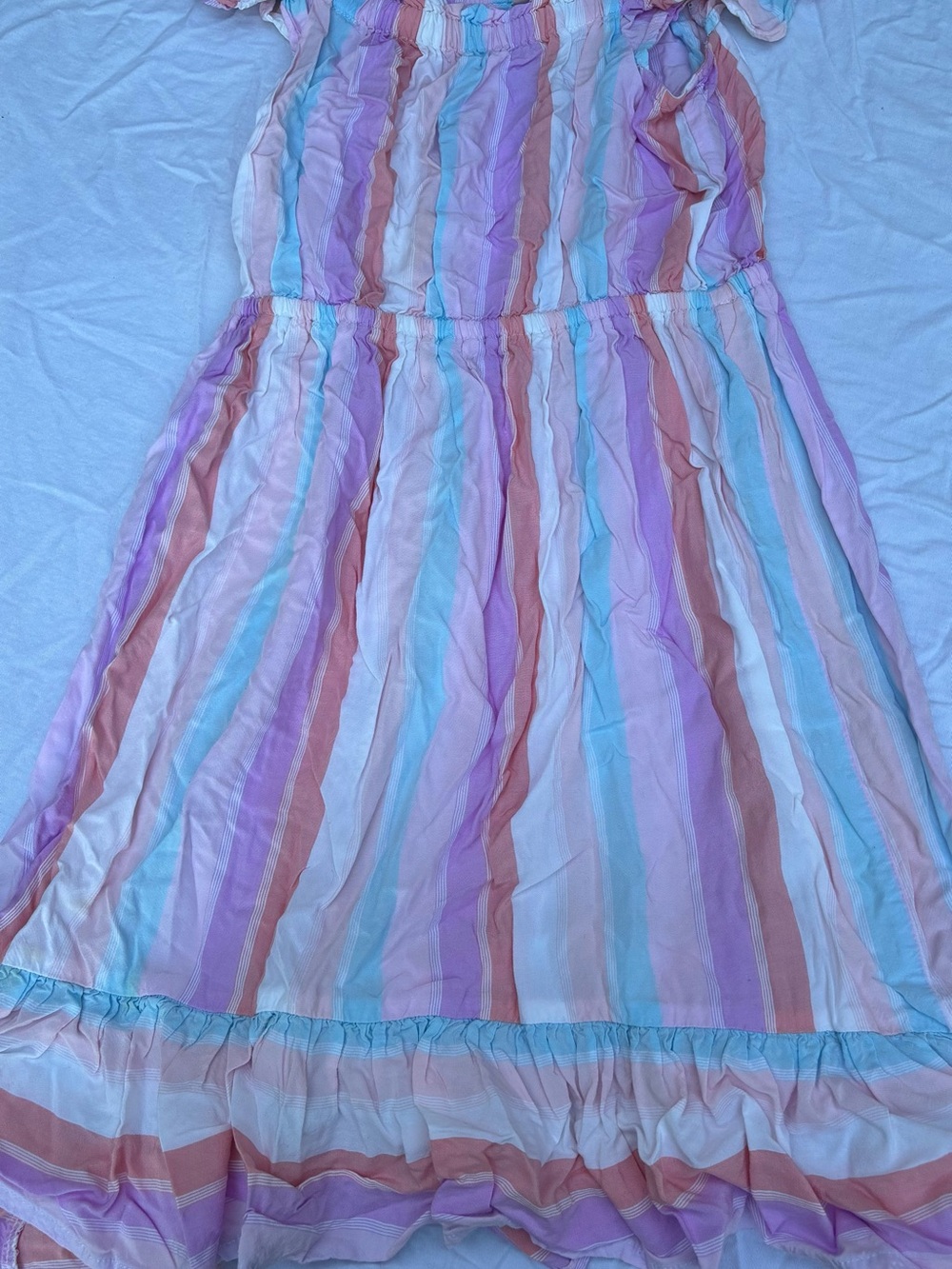 OshKosh B'gosh Pastel Stripe Dress in Lavender, Pink, Blue & Peach